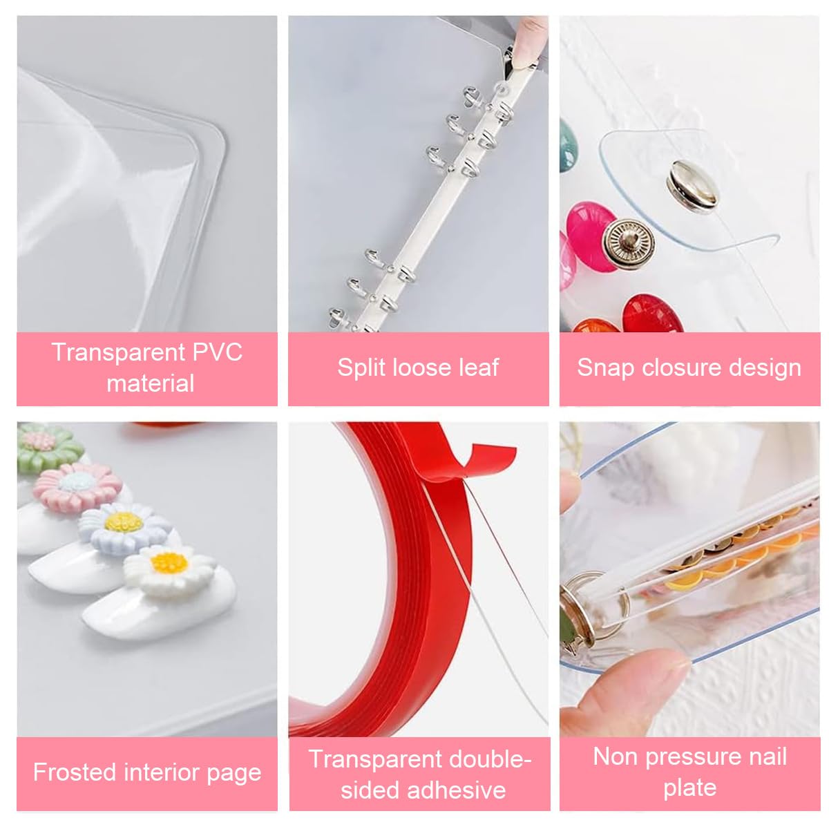 MAYCREATE® Press On Nail Organizer DIY False Nail Collection Binder with 10Pcs Nail Organization Sheet Reuseable False Nail Press On Nails Organizer Binder Press On Nail Organizer Nail Salon Supplies MAYCREATE® Press On Nail Organizer DIY False Nail Collection Binder with 10Pcs Nail Organization Sheet Reuseable False Nail Press On Nails Organizer Binder Press On Nail Organizer Nail Salon Supplies